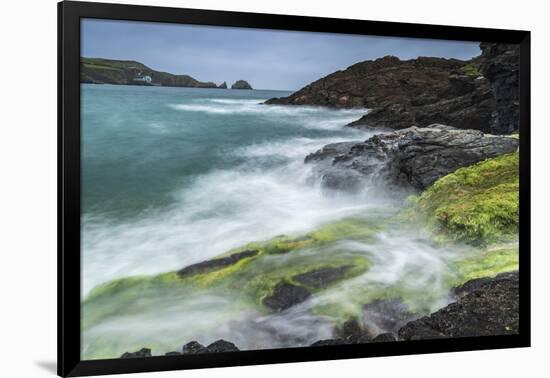 Padstow Lifeboat station from the shore of Mother Iveys Bay, Cornwall, England-Adam Burton-Framed Photographic Print