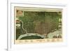 Paducah, Kentucky - Panoramic Map-Lantern Press-Framed Art Print