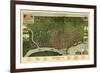 Paducah, Kentucky - Panoramic Map-Lantern Press-Framed Art Print