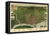 Paducah, Kentucky - Panoramic Map-Lantern Press-Framed Stretched Canvas