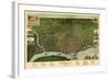 Paducah, Kentucky - Panoramic Map-Lantern Press-Framed Art Print