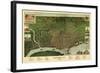Paducah, Kentucky - Panoramic Map-Lantern Press-Framed Art Print
