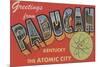 Paducah, Kentucky - The Atomic City-Lantern Press-Mounted Art Print