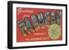 Paducah, Kentucky - The Atomic City-Lantern Press-Framed Art Print