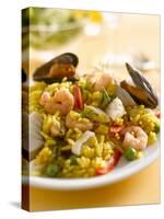 Paella with Mussels and Shrimps-Kai Schwabe-Stretched Canvas