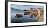 Paese sul lago-Adriano Galasso-Framed Art Print