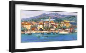 Paese sul Lago-Luigi Florio-Framed Art Print