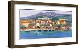 Paese sul Lago-Luigi Florio-Framed Art Print