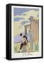 Paestum, 1924 (Pochoir Print)-Georges Barbier-Framed Stretched Canvas