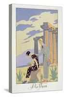 Paestum, 1924 (Pochoir Print)-Georges Barbier-Stretched Canvas