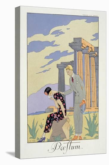Paestum, 1924 (Pochoir Print)-Georges Barbier-Stretched Canvas