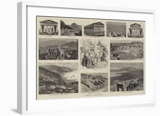 Paestum and Sicily-Godefroy Durand-Framed Giclee Print