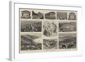 Paestum and Sicily-Godefroy Durand-Framed Giclee Print