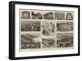 Paestum and Sicily-Godefroy Durand-Framed Giclee Print