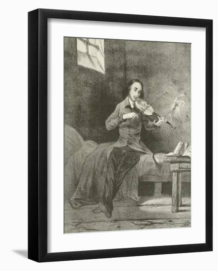 Paganini in Prison-Louis Boulanger-Framed Giclee Print