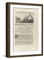 Page 1 : avec vignette représentant des architectures de l’Antiquité-Jacques-François Blondel-Framed Giclee Print