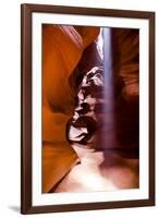 Page, Arizona. Upper Antelope Canyon. Ray of light streams down-Jolly Sienda-Framed Premium Photographic Print