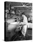 Page Cutting Guillotine in Use at a South Yorkshire Printing Company, 1959-Michael Walters-Stretched Canvas