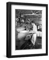 Page Cutting Guillotine in Use at a South Yorkshire Printing Company, 1959-Michael Walters-Framed Photographic Print