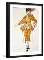Page De La Fee Des Canaris, Costume Design for Tchaikovsky's Ballet Sleeping Beauty, 1921-Leon Bakst-Framed Giclee Print