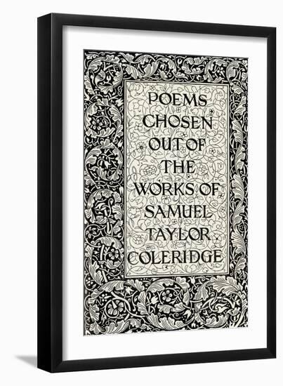 Page Decoration for 'Poems Chosen out of the Works of Samuel Taylor Coleridge', Published by Kelmsc-William Morris-Framed Giclee Print
