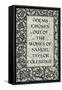 Page Decoration for 'Poems Chosen out of the Works of Samuel Taylor Coleridge', Published by Kelmsc-William Morris-Framed Stretched Canvas