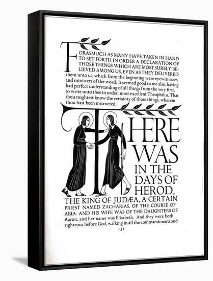 Page Decoration from the Four Gospels, 1931-Eric Gill-Framed Stretched Canvas