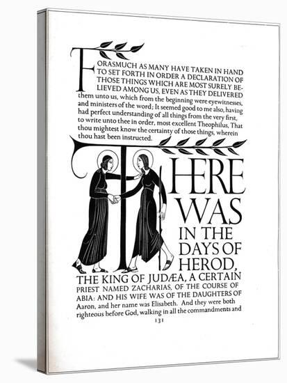 Page Decoration from the Four Gospels, 1931-Eric Gill-Stretched Canvas
