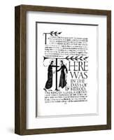 Page Decoration from the Four Gospels, 1931-Eric Gill-Framed Giclee Print