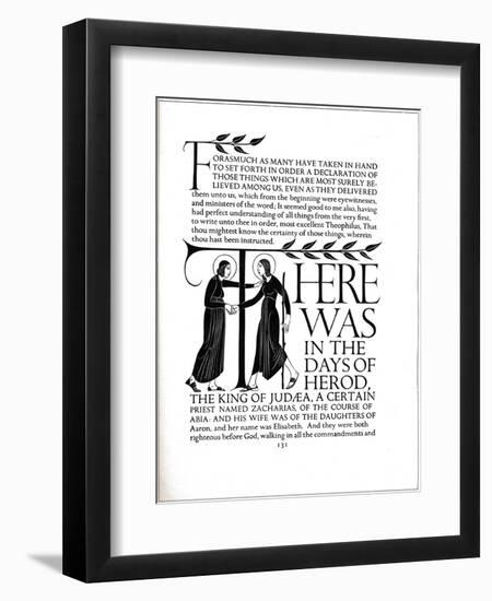 Page Decoration from the Four Gospels, 1931-Eric Gill-Framed Giclee Print