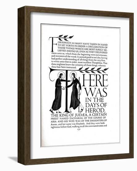 Page Decoration from the Four Gospels, 1931-Eric Gill-Framed Giclee Print