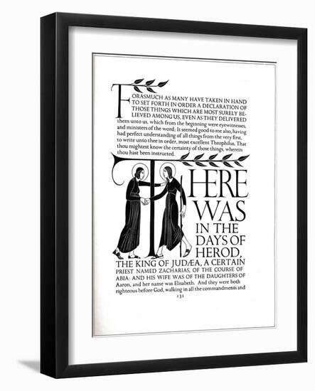 Page Decoration from the Four Gospels, 1931-Eric Gill-Framed Giclee Print