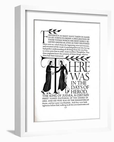 Page Decoration from the Four Gospels, 1931-Eric Gill-Framed Giclee Print