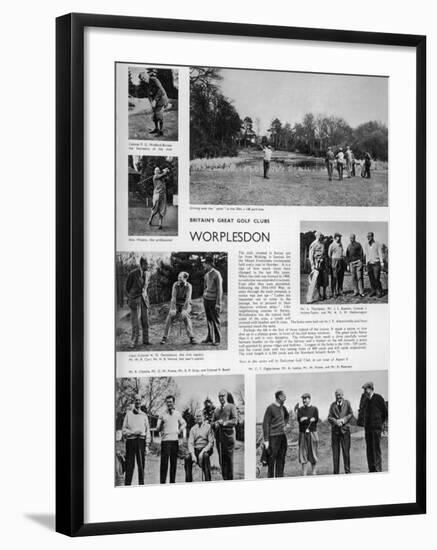 Page Devoted to Scenes of Worplesdon Golf Club During the 1960s-null-Framed Photographic Print