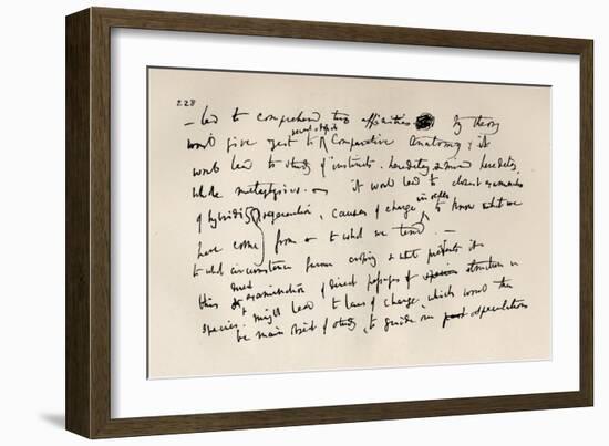 Page from a Darwin Notebook of 1837, from 'The Life and Letters of Charles Darwin', Volume II,…-Charles Darwin-Framed Giclee Print