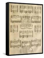 Page from a Didactic Treatise on the Study of the Music Dictation-Francois Couperin-Framed Stretched Canvas