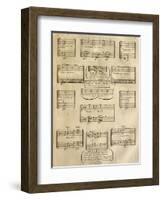 Page from a Didactic Treatise on the Study of the Music Dictation-Francois Couperin-Framed Giclee Print