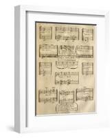 Page from a Didactic Treatise on the Study of the Music Dictation-Francois Couperin-Framed Giclee Print