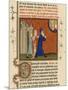 Page from a French Bible History Showing God Telling Abraham What He is to Do-null-Mounted Art Print