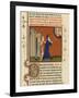 Page from a French Bible History Showing God Telling Abraham What He is to Do-null-Framed Art Print