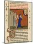 Page from a French Bible History Showing God Telling Abraham What He is to Do-null-Mounted Art Print