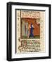 Page from a French Bible History Showing God Telling Abraham What He is to Do-null-Framed Art Print