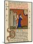 Page from a French Bible History Showing God Telling Abraham What He is to Do-null-Mounted Art Print