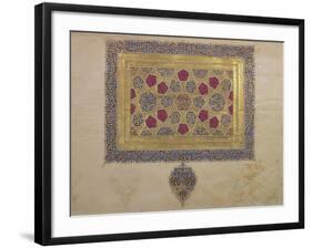 Page from a Koran Manuscript, Illuminated by Mohammad Ebn Aibak, Il-Khanid Period-null-Framed Giclee Print