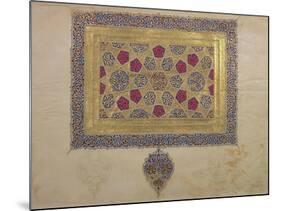 Page from a Koran Manuscript, Illuminated by Mohammad Ebn Aibak, Il-Khanid Period-null-Mounted Giclee Print