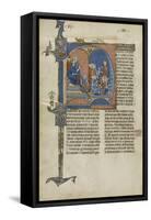 Page from a Manuscript of the 'Vidal Mayor' Manuscript by Vidal Canellas, Copied by Michael Lupi…-null-Framed Stretched Canvas