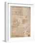 Page from a Notebook with Technical Designs and Notes-Leonardo da Vinci-Framed Giclee Print