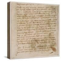 Page from a Notebook-Leonardo da Vinci-Stretched Canvas