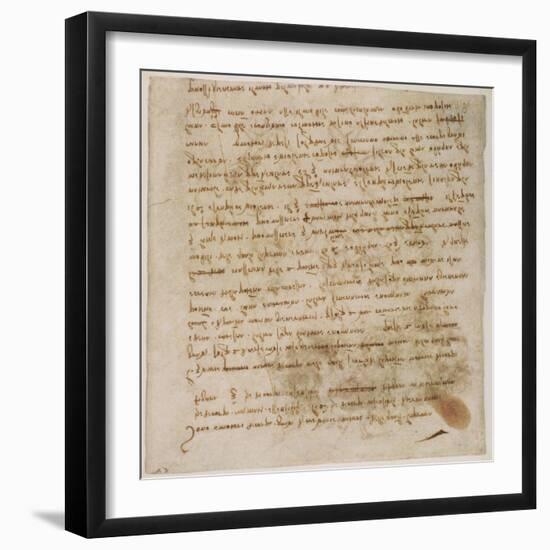 Page from a Notebook-Leonardo da Vinci-Framed Giclee Print