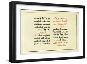 Page from a Syriac Bible-null-Framed Giclee Print